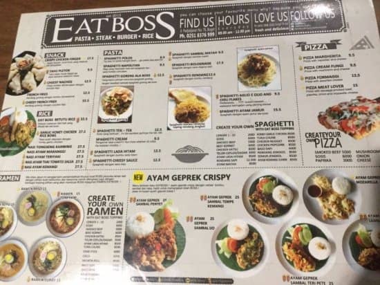 menu eatboss bogor