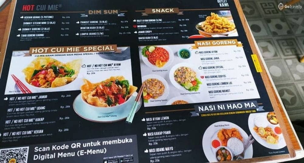 menu enak di Hot Cui Mie Malang