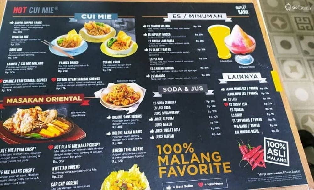 menu Hot Cui Mie Malang