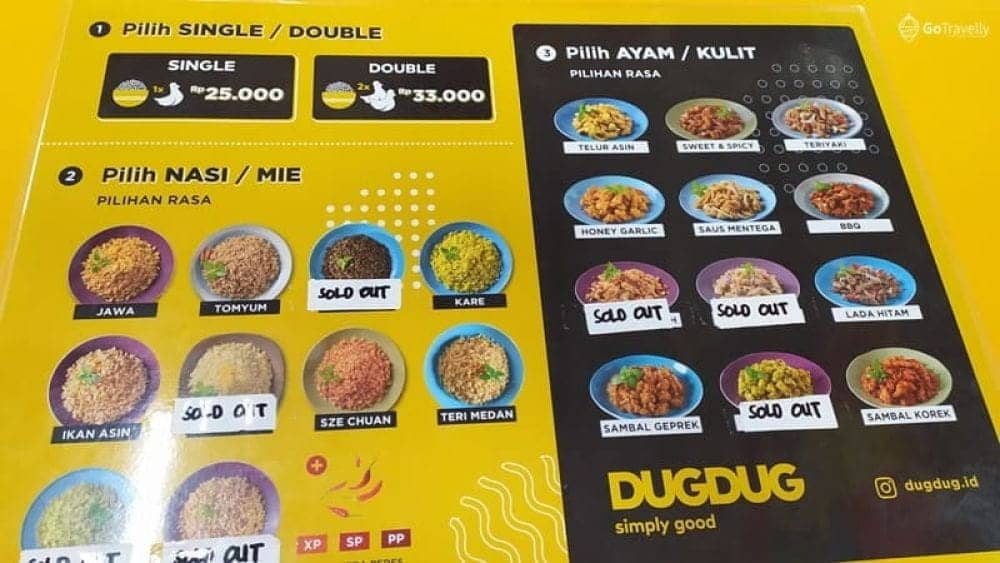 menu Nasi Goreng DugDug Surabaya