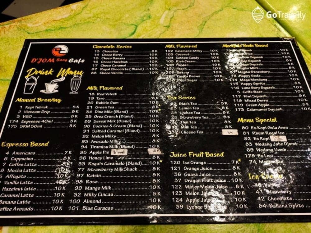 menu D'Jombang Cafe 2