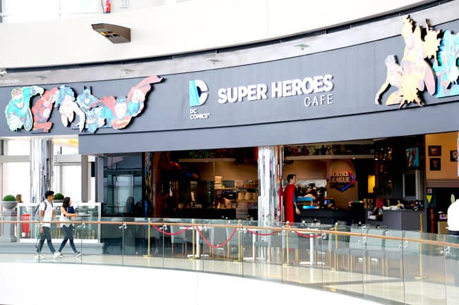 dc comic superheroes cafe