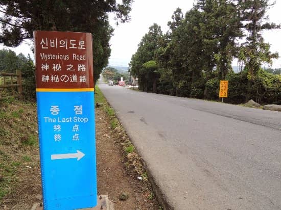 mysterious road in jeju island