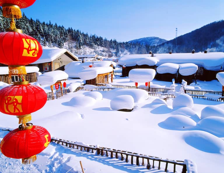 China Snow town